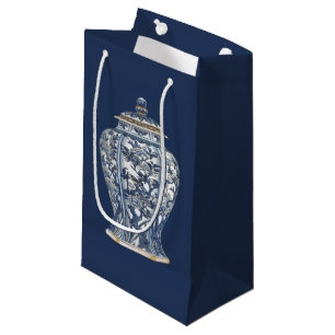 Blauer u. weißer Porzellan-Vase durch Kleine Geschenktüte