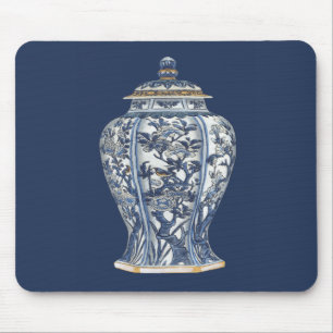 Blauer u. weißer Porzellan-Vase durch Mousepad