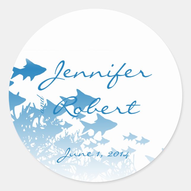 Blauer Umschlag Aufkleber (Vorderseite)