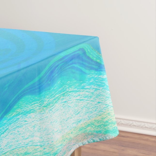 Blauer und brauner Marmorstein Tischdecke (Beispiel)