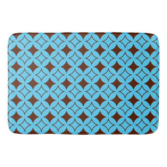 Blauer und brauner Shippo Badematte (Vorderseite)
