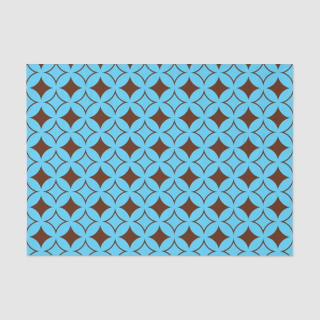 Blauer und brauner Shippo Seidenpapier (Vorderseite)