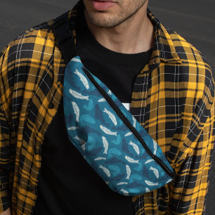 Blauer und Elfenbeinforellen, Gemusterter Fisch Bauchtasche