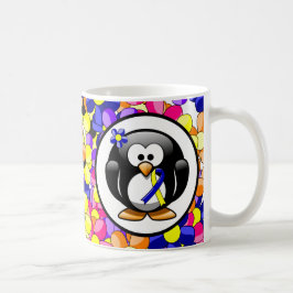 Blauer und gelber Blauer Bauch-Pinguin Kaffeetasse