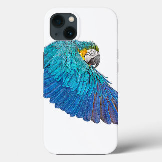 Blauer und gelber Makaw iPhone Hülle