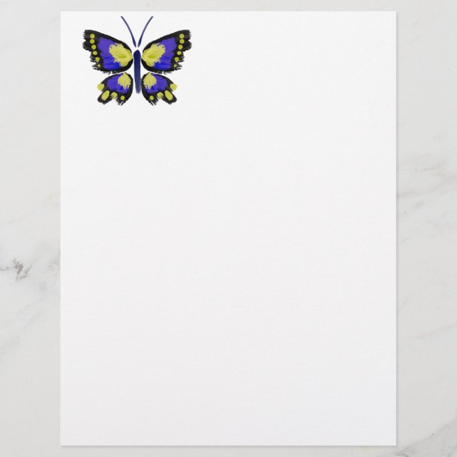 Blauer und Gelber Schmetterling (Vorderseite)