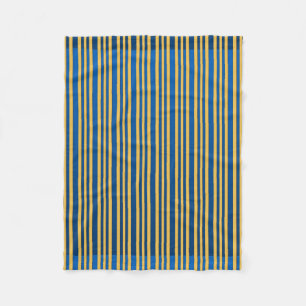 Blauer und gelber Streifen Fleecedecke