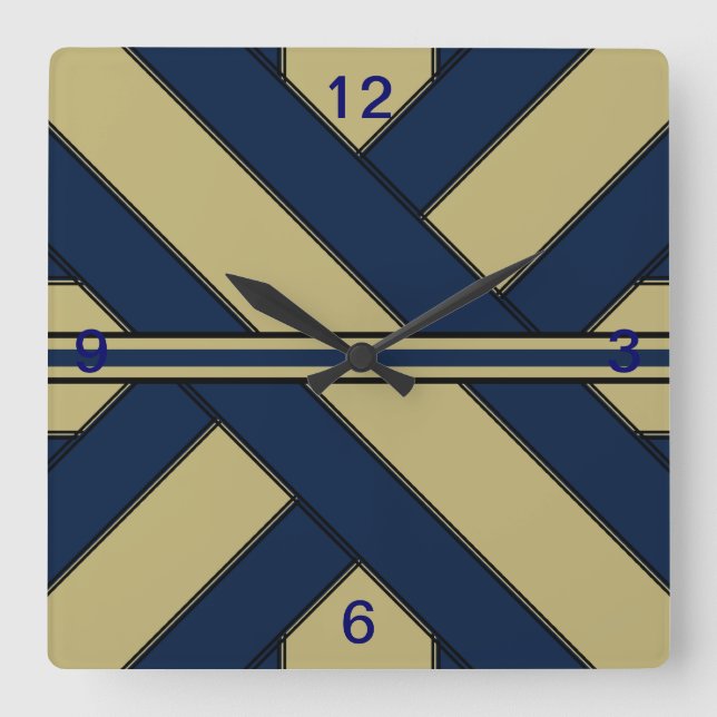 Blauer und Gold Uhr (Vorderseite)