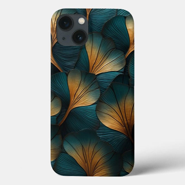 Blauer und goldene Welle Case-Mate iPhone Hülle (Rückseite)