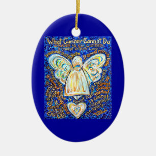 Blauer und goldener Krebsangel - Maßgeschneiderte Keramik Ornament