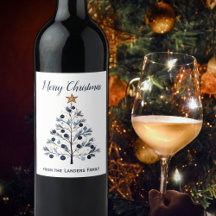 Blauer und goldener Personalisierter Weihnachtsbau