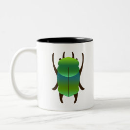 Blauer und goldener Prachtkäfer Zweifarbige Tasse