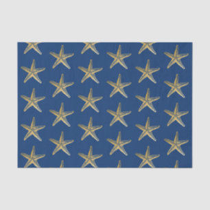 Blauer und goldener Seestern Strand Küste  Seidenpapier