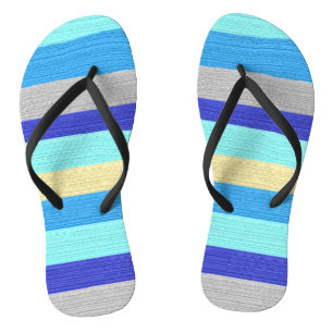 Blauer und goldener Streifen Flipflops