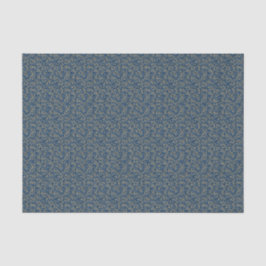 Blauer und goldener Ton Barock Geblüht Dekoupage Seidenpapier
