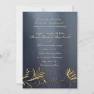 Blauer und Goldflorenteich Einladung Hochzeit
