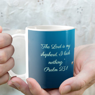 Blauer und gottlicher Rahmen individuell anpassbar Kaffeetasse