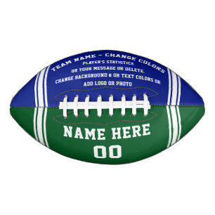 Blauer und grüner Fußball, Personalisierter Fußbal Football