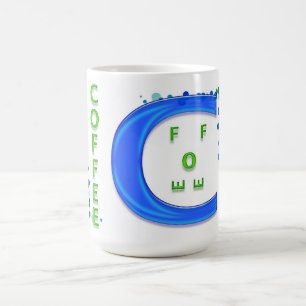 Blauer und grüner Kaffee Kaffeetasse