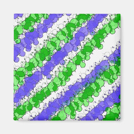 Blauer und grüner Spritzer erschüttert Magnet