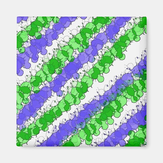 Blauer und grüner Spritzer erschüttert Magnet (Vorne)