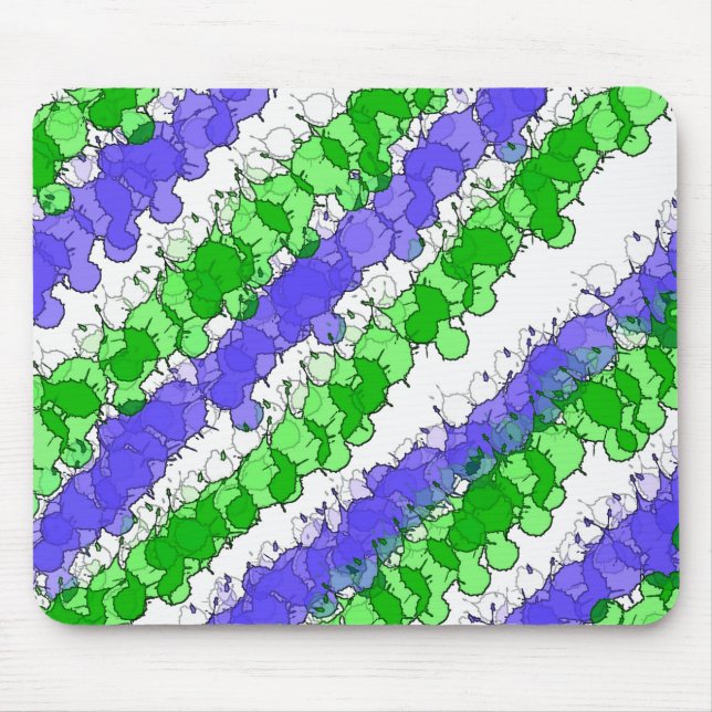 Blauer und grüner Spritzer erschüttert Mousepad (Vorne)