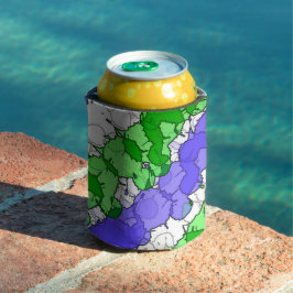 Blauer und grüner Spritzer gestört Dose Cooler Dosenkühler