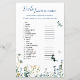 Blauer und grüner Wildblume