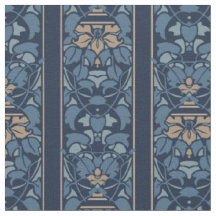 Blauer und hellbrauner Kunst nouveau Streifen