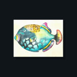 Blauer und Lila Aquarienfisch Leinwanddruck<br><div class="desc">Blauer und Lila Aquarium Fischkünstler: Chariklia Zarria</div>