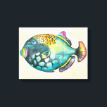 Blauer und Lila Aquarienfisch Leinwanddruck<br><div class="desc">Blauer und Lila Aquarium Fischkünstler: Chariklia Zarria</div>