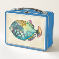Blauer und Lila Aquarienfisch