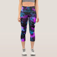 Blauer und Lila Galaxie Neon Yoga