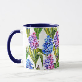 Blauer und Lila Hyacinth Tasse