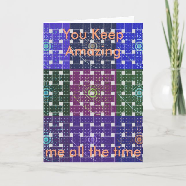 Blauer und Lila Kunstdruck Karte (Vorderseite)