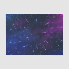 Blauer und Lila Weltraum Shooting Stars Galaxy Seidenpapier