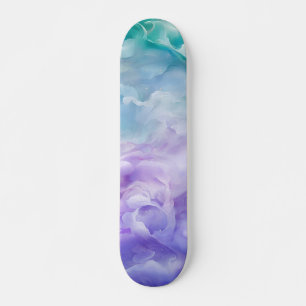 Blauer und lila Wolkenwirbel Skateboard