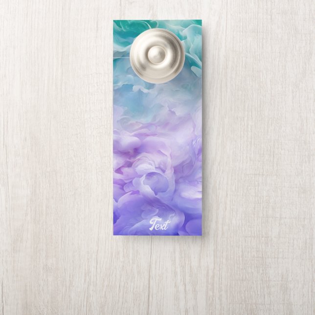 Blauer und lila Wolkenwirbel Türanhänger (Auf Knauf)