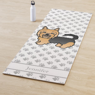 Blauer und Lohfarbener Australischer Terrier Hund Yogamatte
