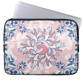 Blauer und rosa Blumenstrauß, helles Leben Laptopschutzhülle