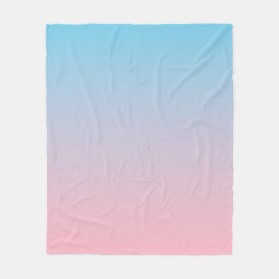 Blauer und rosa Farbverlauf Fleecedecke
