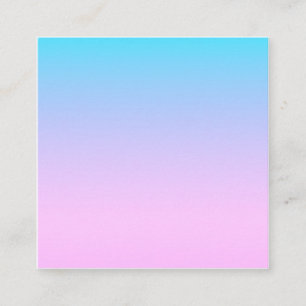 Blauer und rosa Farbverlauf-Hintergrund Quadratische Visitenkarte