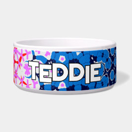 Blauer und rosa Kaleidoskopischer Entwurf Napf