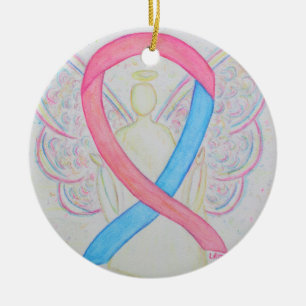 Blauer und rosafarbener Bon Angel Kunst, Dichtung Keramikornament