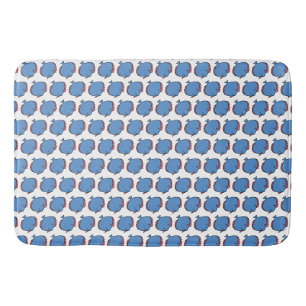 Blauer und roter Fisch Badematte