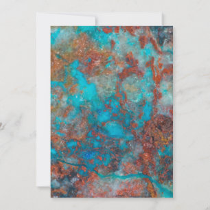 Blauer und roter Shattuckit Karte