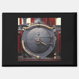 Blauer und roter Zug Magnet