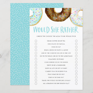 Blauer und Schokolade Donuts würde Mama statt Spie