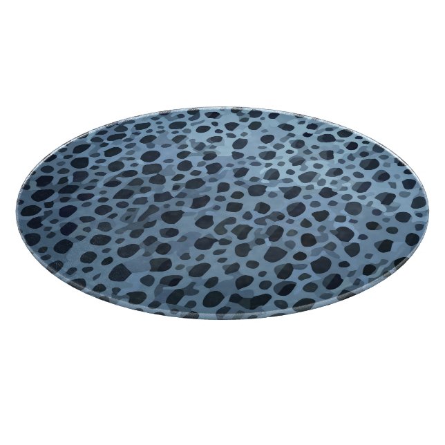 Blauer und Schwarzer Fisch Schneidebrett (Ecke)