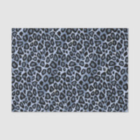 Blauer und schwarzer Leopard-Tierdruck
